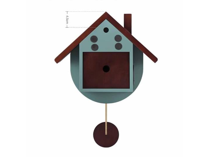 Horloge murale en bois élégante avec pendule, mouvement silencieux, horloge à coucou moderne pour chambre à coucher, salle à manger et cadeau pour amis