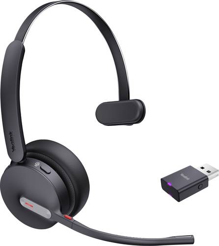 Yealink Headset WH64 Hybrid Mono Teams On Ear Headset Schwarz