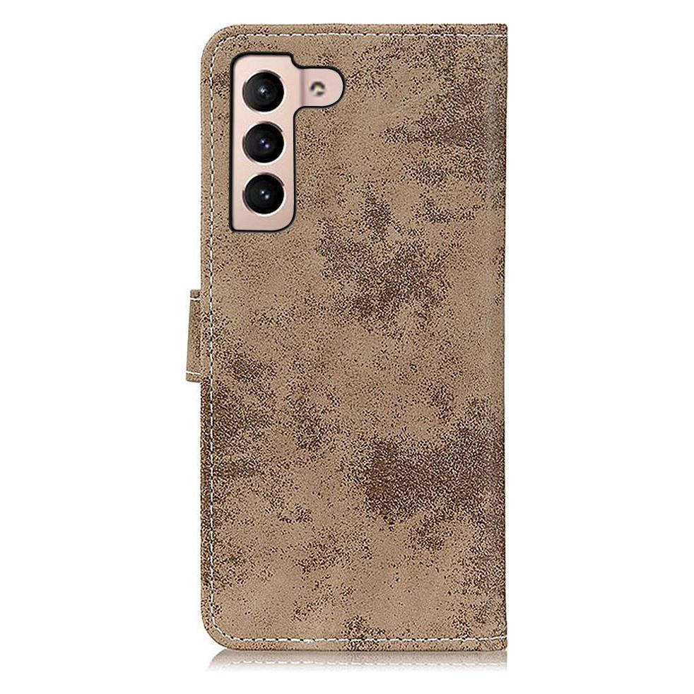 Cover-Discount Galaxy S22+ - Vintage Etui Wildleder Optik khaki (Samsung Galaxy S22+) (101239818B)