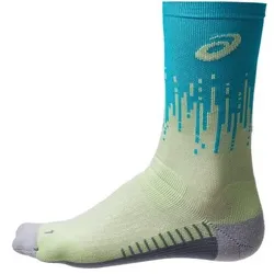 ASICS, Herren, Sportsocken, Performance Run Crew Socken Gelb/Blau (M), Schwarz