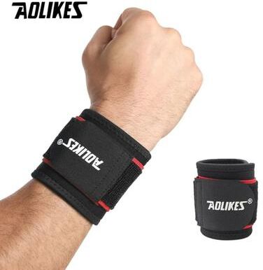 Uplift Picks AOLIKES Adjustable Weightlifting Wrist Support Wrap red
