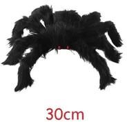 Uplift Picks Oversized Plush Black Spider For Haunted Halloween Yards Parties And Displays 30 Cm