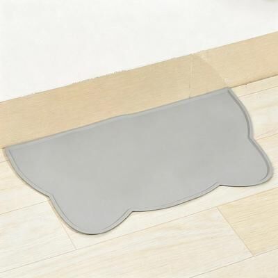 Inspired Deals Pet Feeding Mat Waterproof Non Slip Silicone Food Tray For Cats & Dogs grey