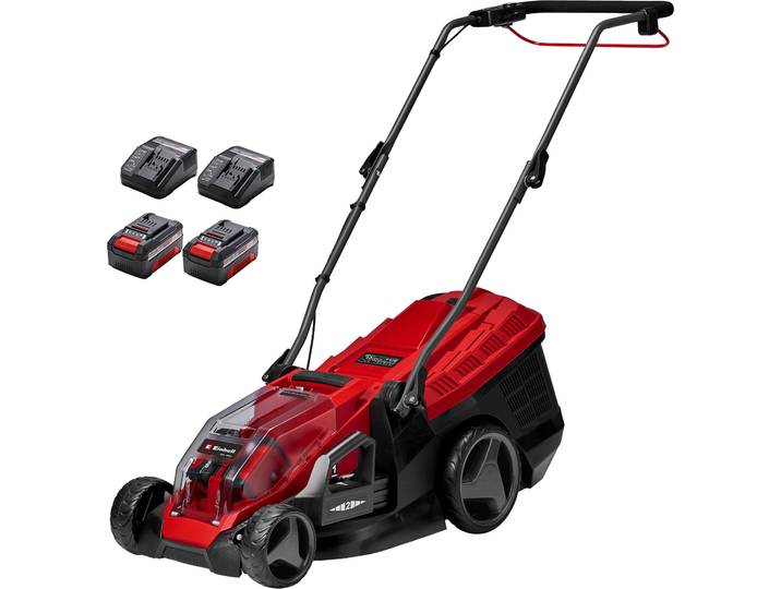 Akkurasenmäher EINHELL GE-CM 36/36 Li SET , rot (weiß, neutral), B:49cm H:39cm T:77cm, Rasenmäher, Akkurasenmäher, mit 2 Akkus und Ladegerät, Topseller