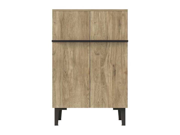 Armoire à chaussures moderne à doubles portes – Grand rangement avec étagères réglables