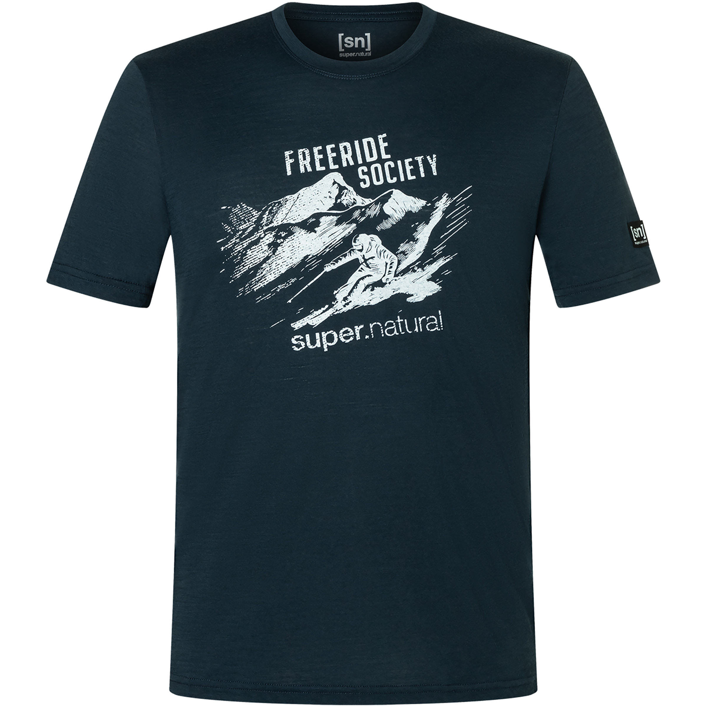 Super.Natural Freeride Society Herren T-Shirts blau Größe L Trekking Hautfreundlich Merinowolle