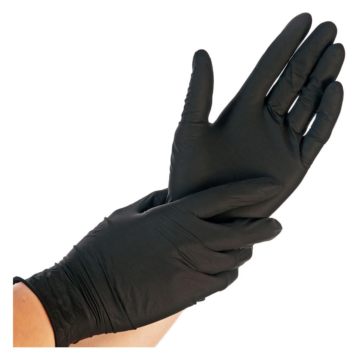 Hygostar Nitril Einweghandschuhe Schwarz extra stark (S) (270668)