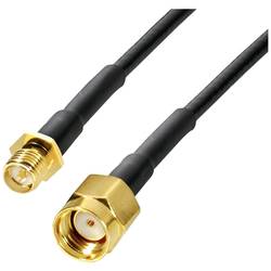 Wittenberg Antennen WLAN-Antennen Verlängerungskabel [1x SMA-Reverse-Buchse - 1x SMA-Reverse-Stecker] 5 m Schwarz 103369
