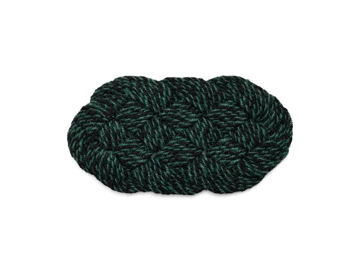 HAY - Coco Fussmatte, swirl, grün / schwarz