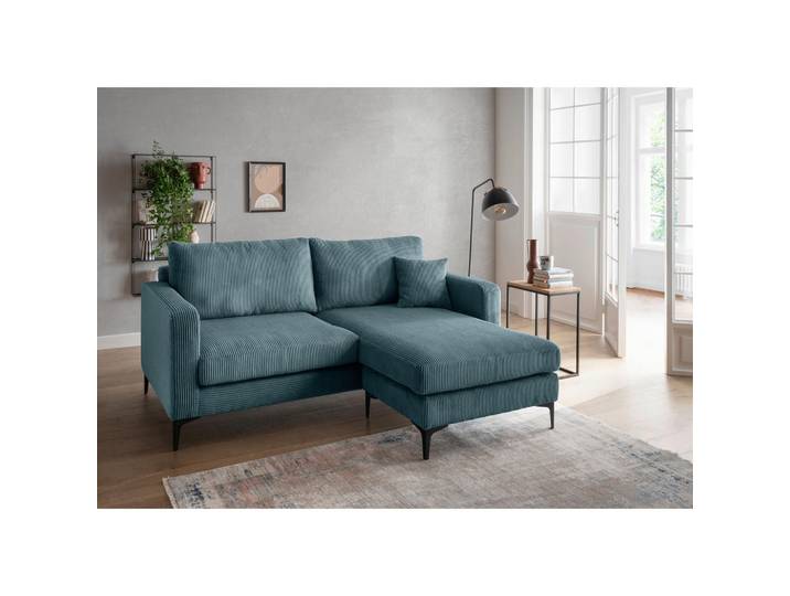 Livetastic Ecksofa, Petrol, Metall, Uni, Füllung: Schaumstoff,Schaumstoff, L-Form, links montierbar, rechts montierbar, 204x153 cm, Made in EU, Rücken echt, Wohnzimmer, Sofas & Couches, Wohnlandschaften, Ecksofas