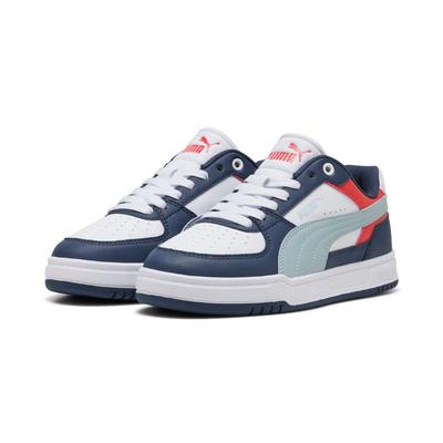 Sneaker PUMA "CAVEN III BLOCK JR", Mädchen, Gr. 38,5, blau (persian blau, sea illusion, puma weiß), Synthetik, unifarben, Schuhe Sneaker, für sportlichen Alltag und Streetwear, gepolstertes Fußbett