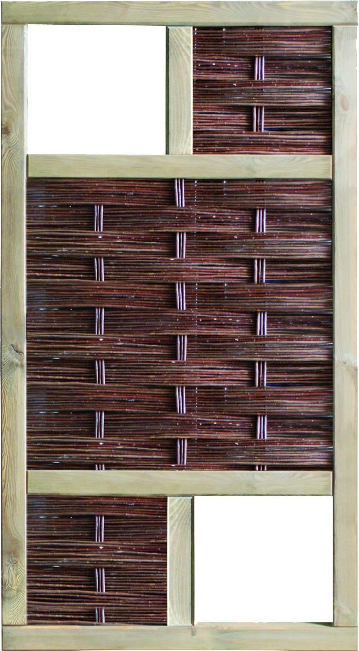 TETZNERJENT LABO-Weidengeflechtzaun 3D 94x180cm, 2 Fenster oben/unten 08436776