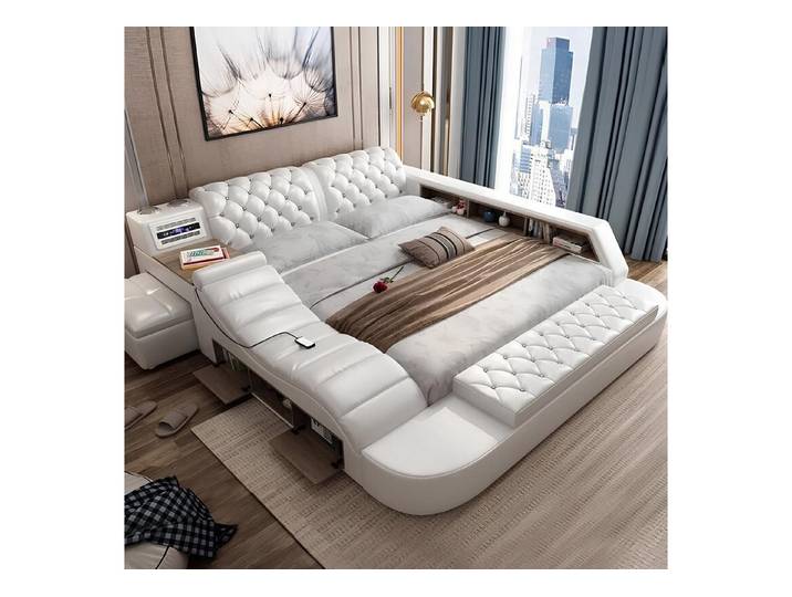 JVmoebel Multimediabett Multifunktionales Polsterbett mit USB-Anschluss und Radiofunktion (1-tlg), Made in Europa