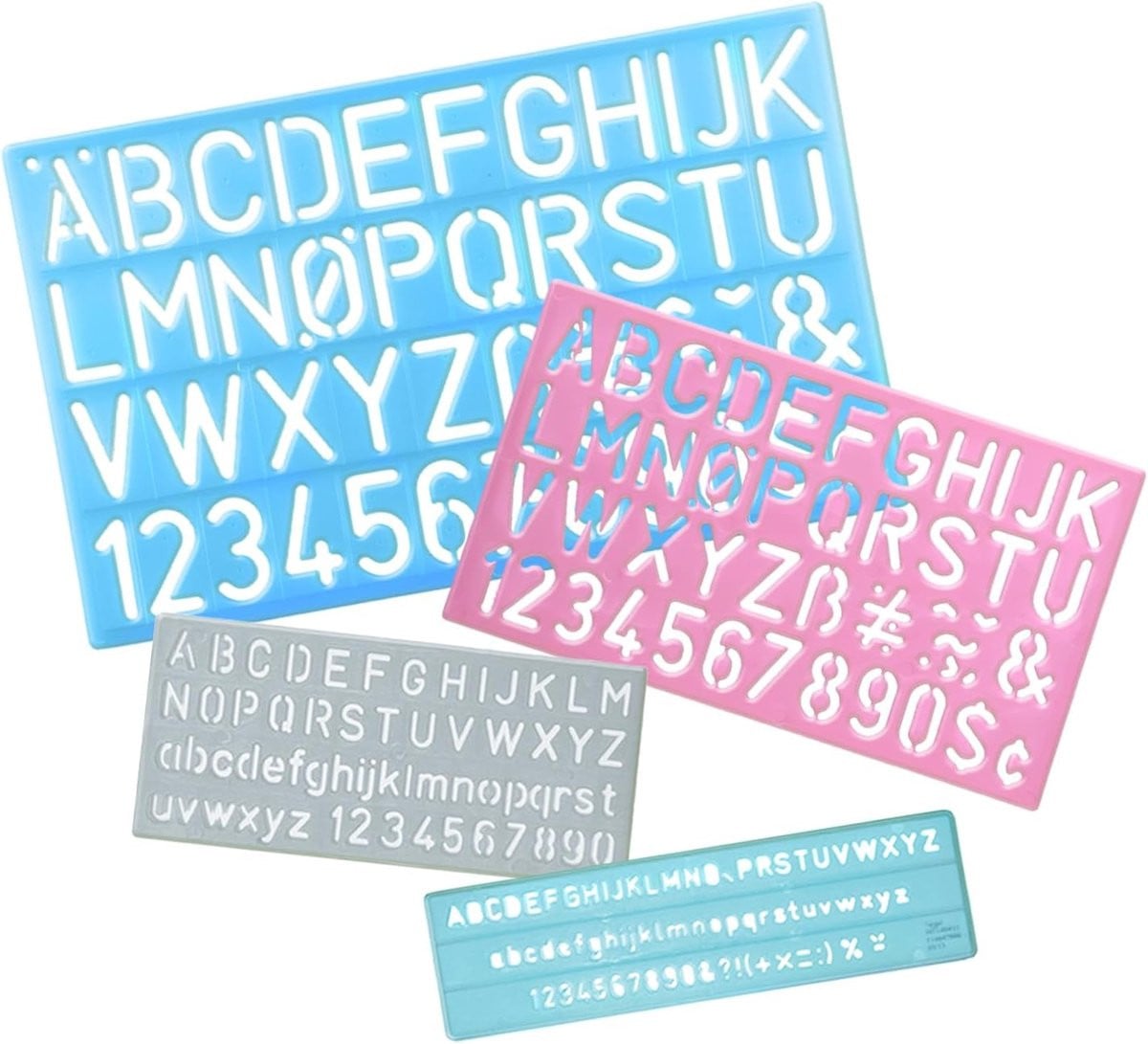 Lettersjablonen voor kinderen - 4 stuks voor schilderen en leren