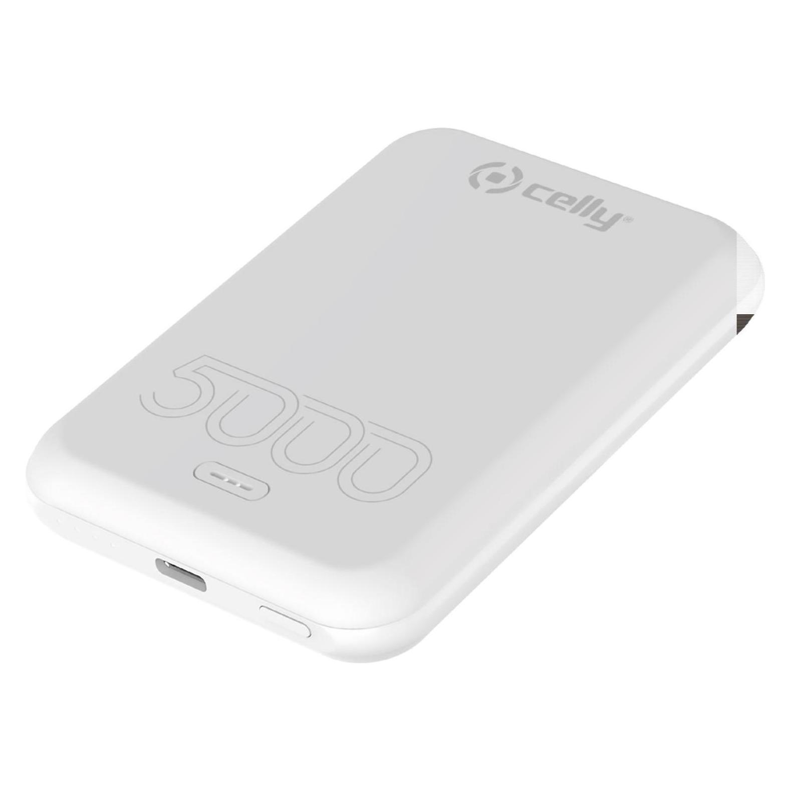 Celly Power Bank Competible Magcharge 5a White Magpb5000evowh (5000 mAh, 15 W, 18.50 Wh) (MAGPB5000EVOWH)