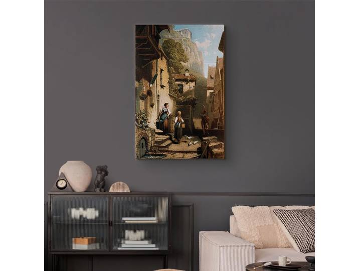 Toile Dans la petite chambre mansardée Feutre Marron/Marron 40 x 60cm