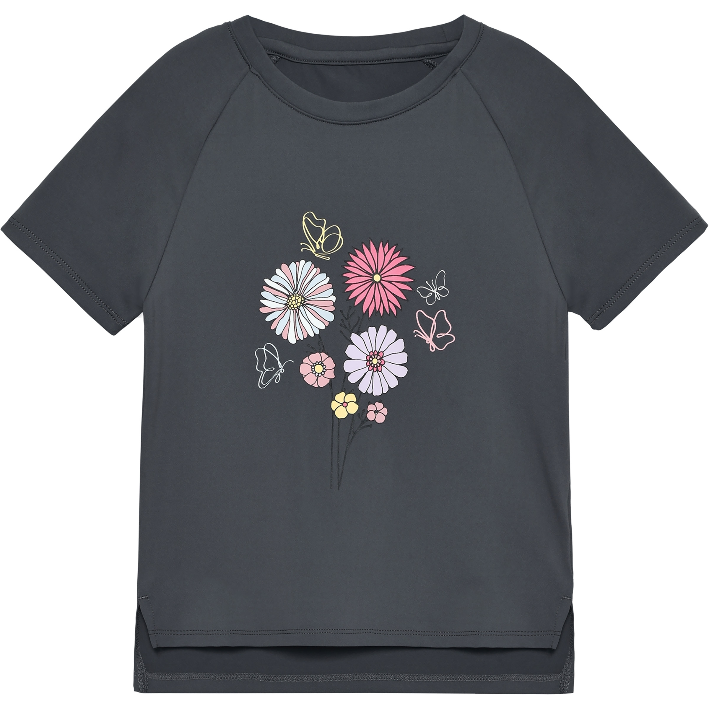 Color Kids Print Kinder T-Shirts grau Größe 122 Lifestyle Elastisch