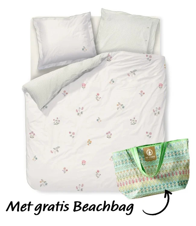 Pip Studio Mughal Flower dekbedovertrek - Gebroken wit