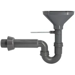 Trichtersiphon DN40 inkl. Wandbefestigung aus Rezyklat