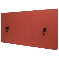 Proregal Akustik-Tischtrennwand | HxBxT 60x120x2 cm | doppelwandig Stoff Braun | Büro-Sichtschutz Schreibtisch Pinnwand