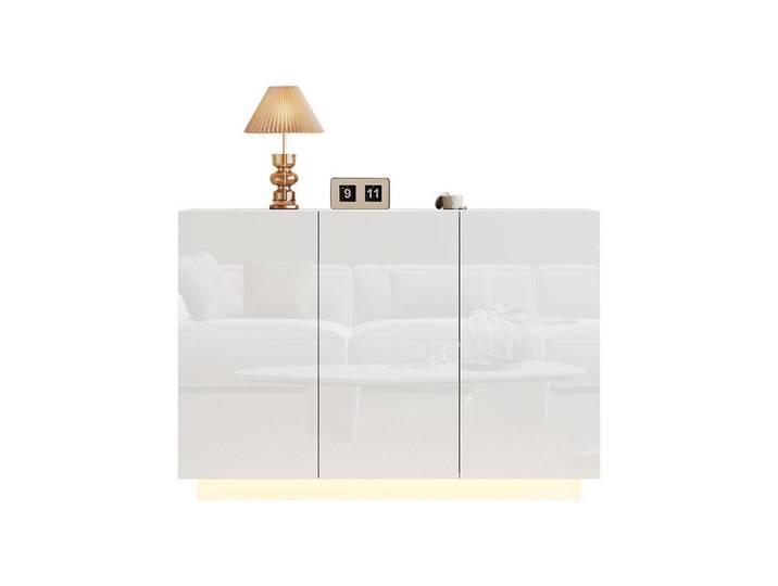 Komhtom Sideboard 120/40/75CM，weiß, Weiß, Holz, Mode, 40x75x120 cm, Kleinmöbel, Kommoden, Sideboards