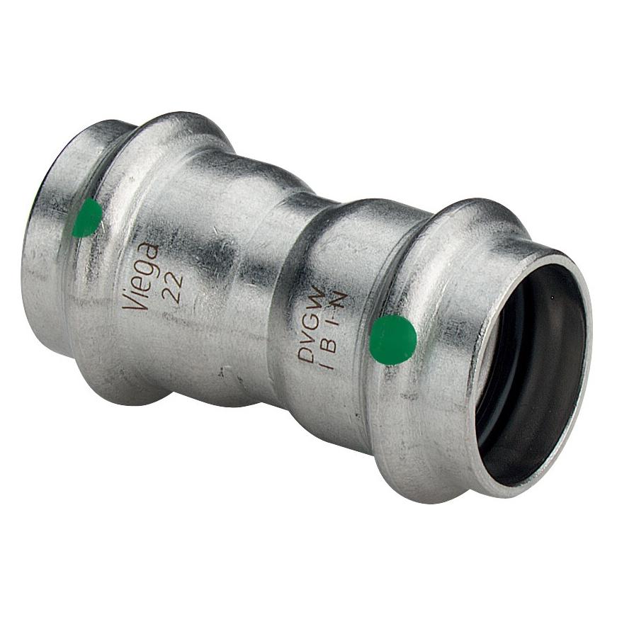 Viega 2315 - Muffe Sanpress 2315 Ø 15 mm Edelstahl (Pressverbindung) (436155)