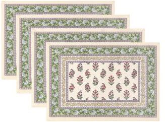 Threadmade Nomad Harvest Block Print Placemats, Set of 4