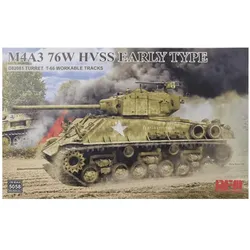 Rye Field Model M4A3 76W HVSS Early type D82081 turret T-66 track