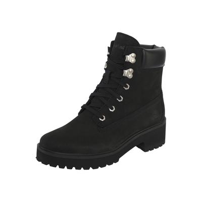 Schnürboots TIMBERLAND "CARNABY COOL MID LACE UP BOOT", Damen, Gr. 36, Polyester, schwarz (jet schwarz), Leder, Schuhe Schnürboots, Winterstiefel, Schnürstiefel, Winterschuhe