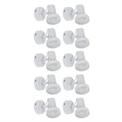 Wandleuchte Schlafzimmerleuchte Wandstrahler Wohnzimmer Leselampe weiß Wandlampe verstellbar, 1x E14, DxHxT 8x12x14 cm, 10er Set