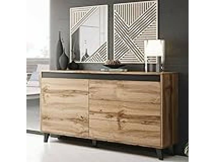 BB Loisir Commode de Rangement Meuble Universel Chêne wotan 138x83x38cm NORDIS élegant sur Pieds