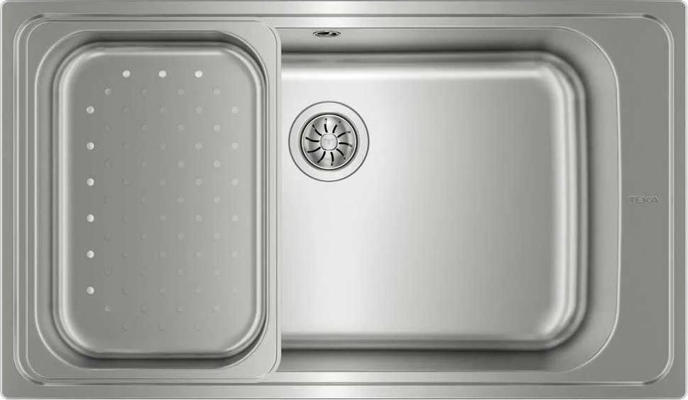 Teka Bahia 1C Plus, Aufsatzwanne, Rechteckig, Edelstahl, Edelstahl, 1 Becken, Rechteckig