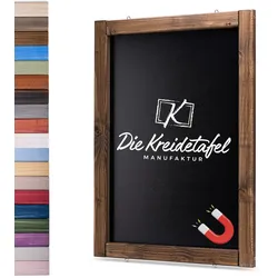Die Kreidetafel Manufaktur Magnetische Kreidetafel - Magnettafel mit Holzrahmen / Kolonial 50x100cm