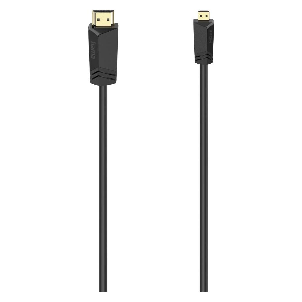 Hama High Speed HDMI-Kabel Stecker Typ A - Stecker Typ D (Micro), Ethernet, 2 m (2 m) (00074259)