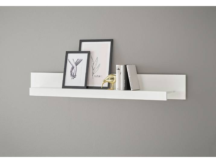 Wandboard Spanplatte, beschichtet Weiß/Weiß 150cm