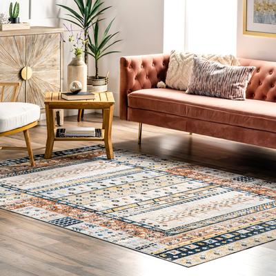 Nuloom Shannon SpinClean Machine Washable Geometric Tribal Area Rug