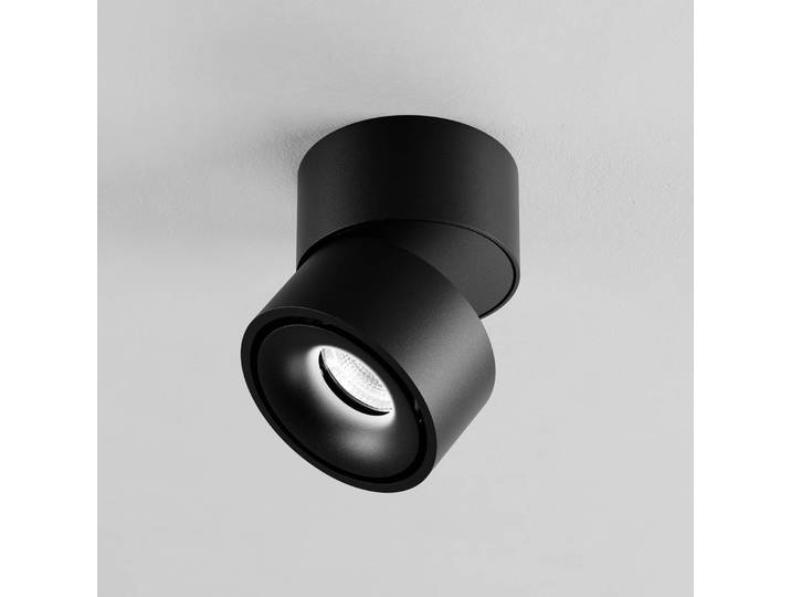 Egger Licht DLS LED-Spot Clippo schwarz/schwarz Ø 10 cm DALI DTW Clippo, dimmbar, schwarz, für Wohn- / Esszimmer, Aluminium, Modern