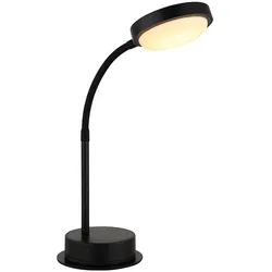 Tischleuchte Beistelllampe Bürolampe LED Metall Schwarz Touch-Dimmer Flexospot