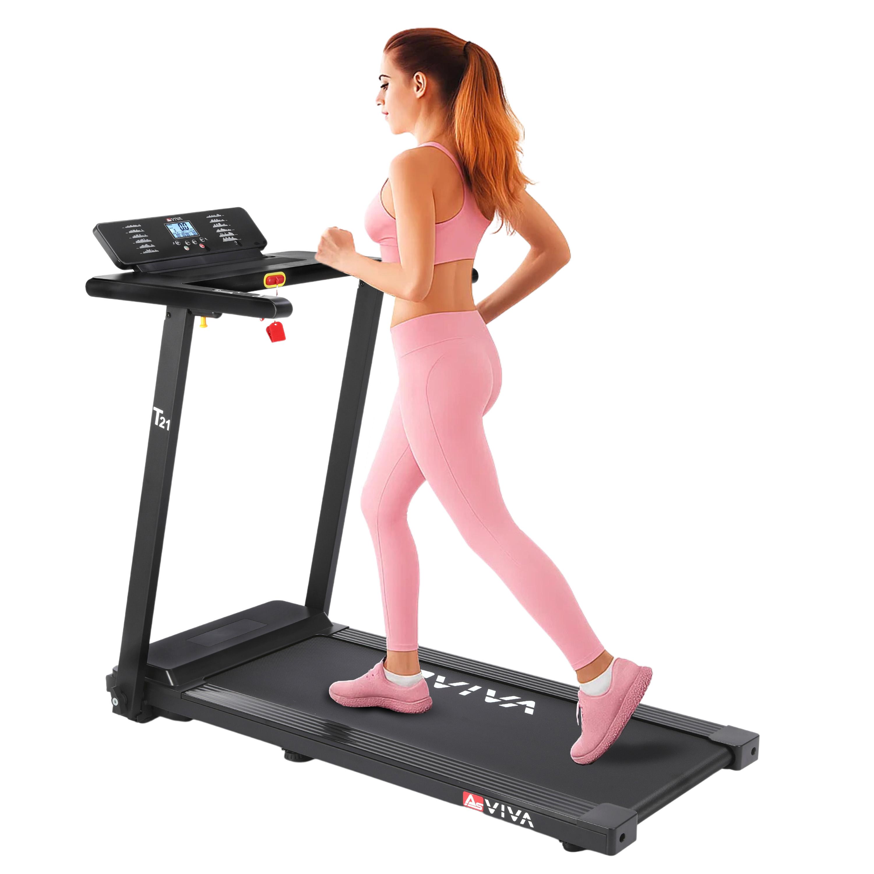 Laufband klappbar AsVIVA T21 Heimtrainer bis 12 km/h 2,5 PS leise kompakt für Zuhause