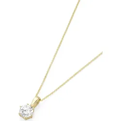 Kette mit Anhänger FIRETTI "Schmuck Geschenk Gold 375 Halsschmuck Halskette Goldkette Ankerkette", gold (gelbgoldfarben, kristallweiß), Halsketten, Damen, Gelbgold 375, L: 45, mit Zirkonia (synth.)