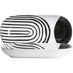 Gusta Schale TT Sunrise oval 26cm, Schüssel + Schale, Schwarz