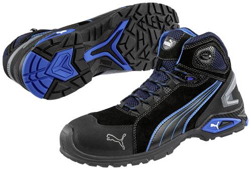 PUMA Rio Black Mid 632250-45 Sicherheitsstiefel S3 Schuhgröße (EU): 45 Schwarz, Blau 1St.