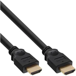 InLine 25er Bulk-Pack  HDMI Kabel, HDMI-High Speed, Stecker / Stecker, verg. Kontakte, schwarz, 3m (3 m), Videokabel, Schwarz