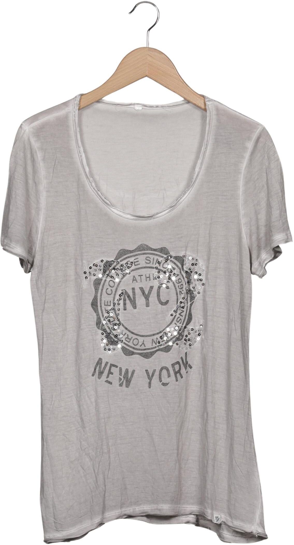 Key Largo Damen T-Shirt, Grau, Gr. M, Viskose - Second Hand