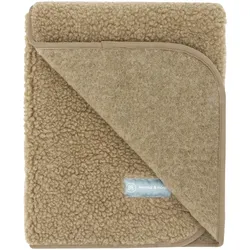 emma & noah Babydecke Merinowolle-Teddy 75x95 cm, braun