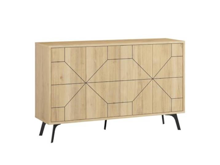 Calicosy Buffet 4 Portes et Portes décorées L123 cm - Dune