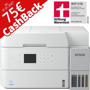 Epson Multifunktionsgerät EcoTank ET-3956, 75 Cashback, ADF, Kopierer, Scanner, Tintenstrahldrucker