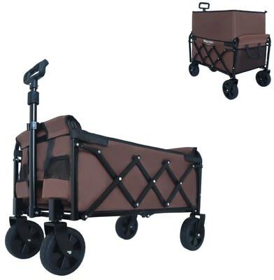 Kodotan sofa Expandable Dual-Layer Utility Wagon With 100% Extra Space - Grocery Cart For Camping,Supports 225lbs