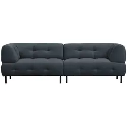 Sofa Lloyd aus Samt, modern und elegant, dunkelgrau, bequem für 3–4 Personen