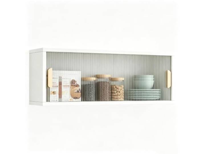 Wandmontierter Aufbewahrungsschrank mit Lochwand, Schmaler Vorratsschrank Montage Ohne Bohren, Aluminium, für Küche, Badezimmer, Waschküche und Wohnmobil(White,70*30cm/28*12in)